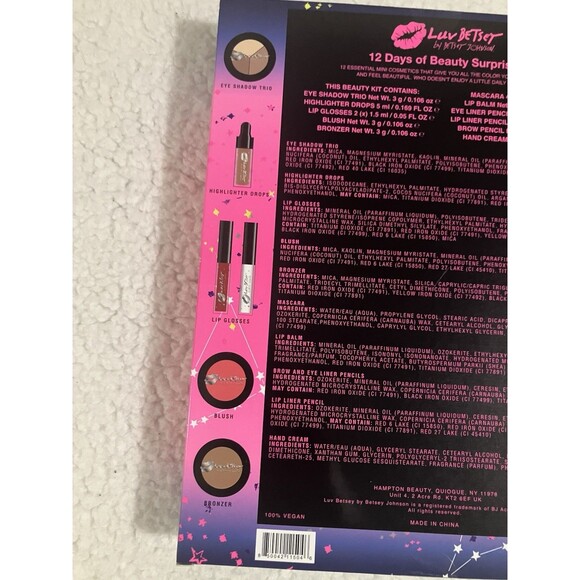 LUV BETSEY Beauty Calendar 12 Days Vegan Makeup Skincare Gift Box New Sealed - Picture 6 of 9
